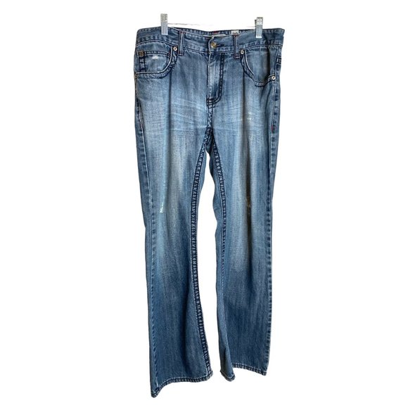 Inc. International Concepts Mens Blue Denim Straight Leg Jean Size 30/30 Grunge - Picture 1 of 10